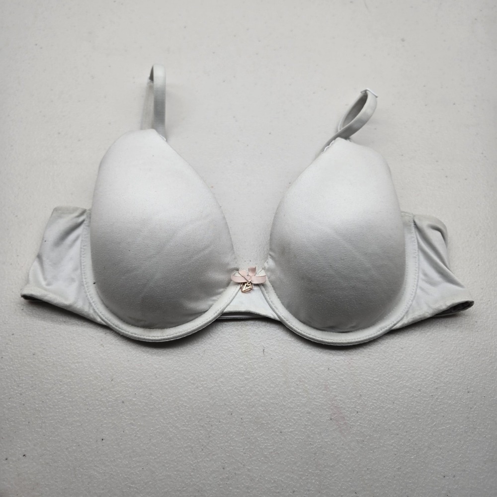 Victoria's Secret Women Bra 34C White Body By Victoria T Shirt Underwired READ